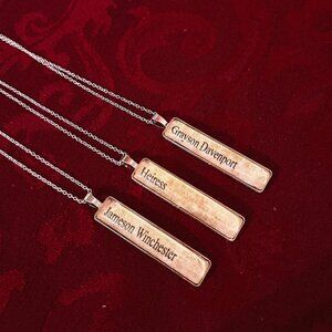 The Inheritance Games Book Merch Jameson Grayson Pendant Necklace